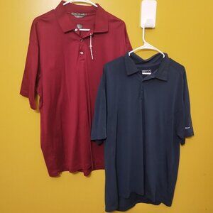 Nike Golf Fit Dry and NWOT Tiger Woods Nike Short Slv Performance Golf Polos XL